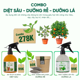 COMBO DIỆT SÂU - DƯỠNG RỄ - DƯỠNG LÁ