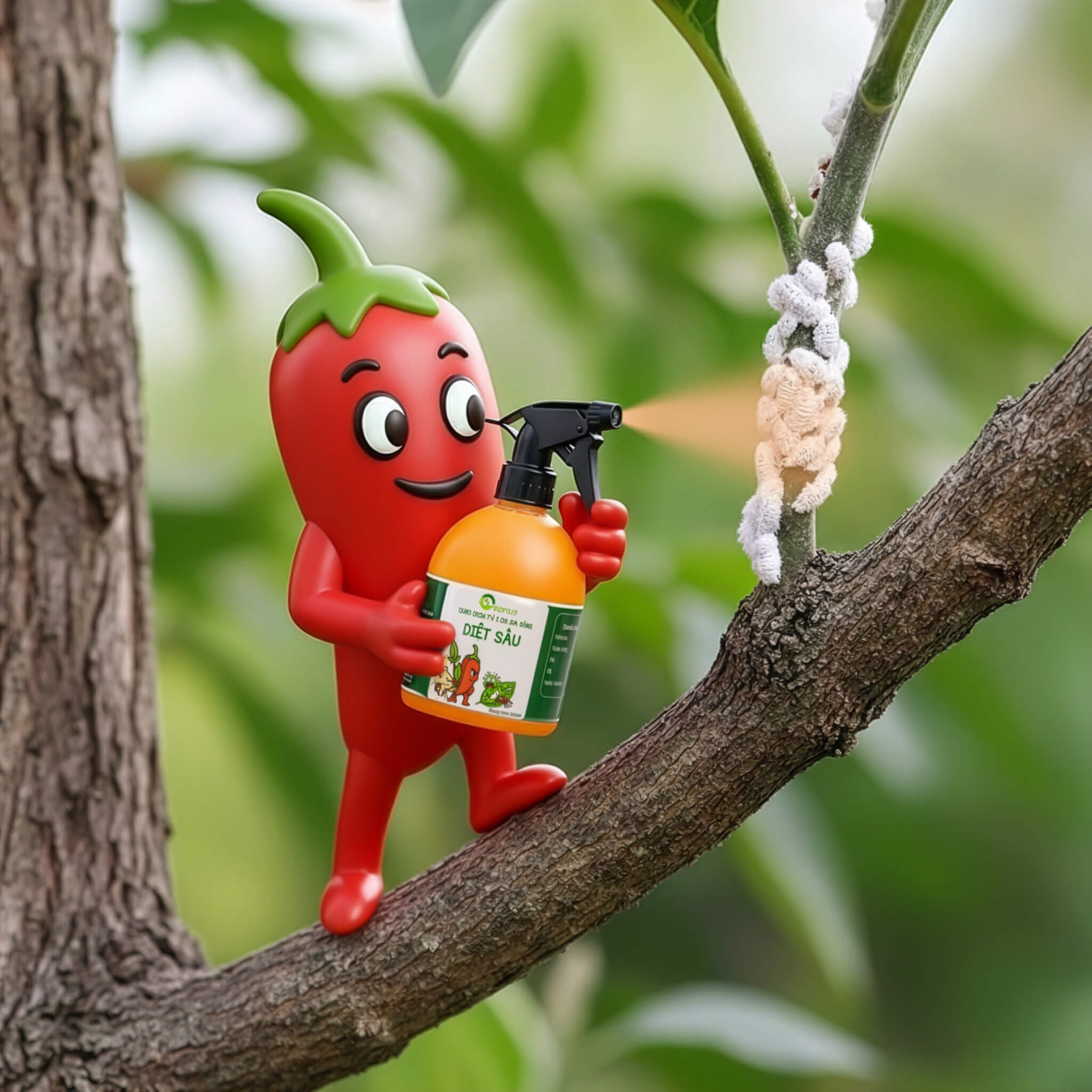 xài tỏi ớt xà bông diệt sâu