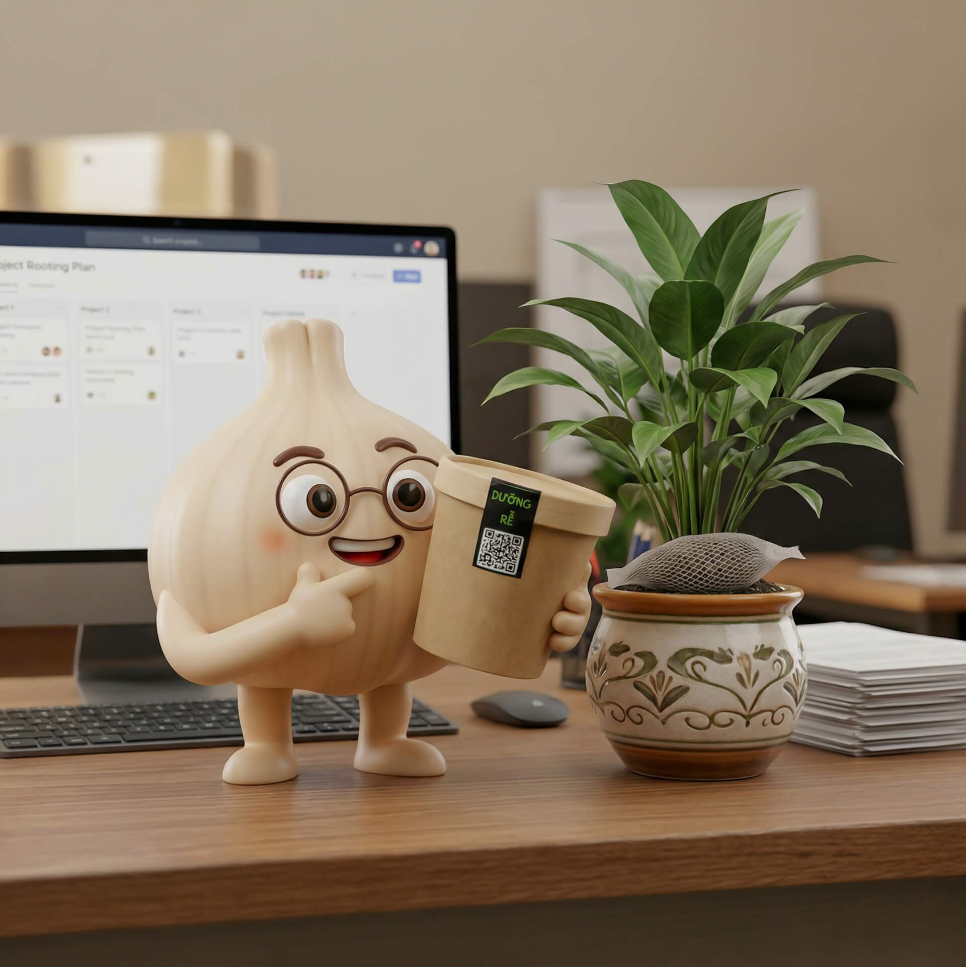 chăm sóc cây để bàn