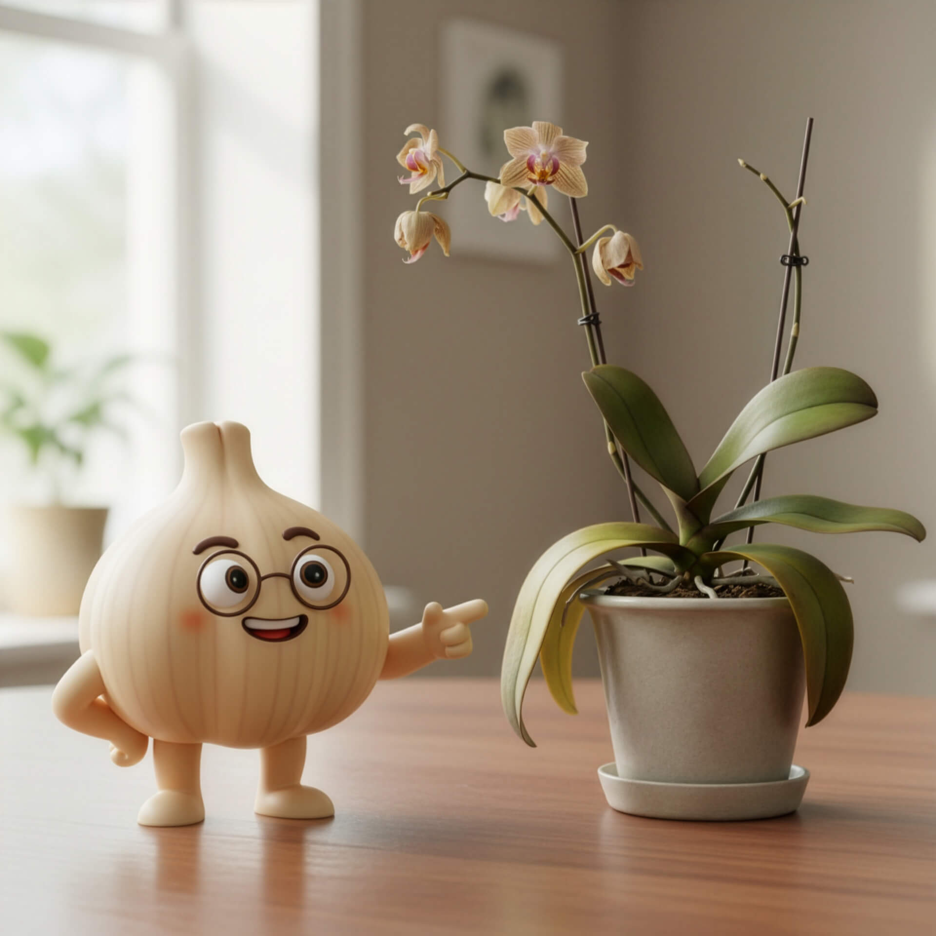 cứu cây lan hồ điệp bị nhăn lá sau tết