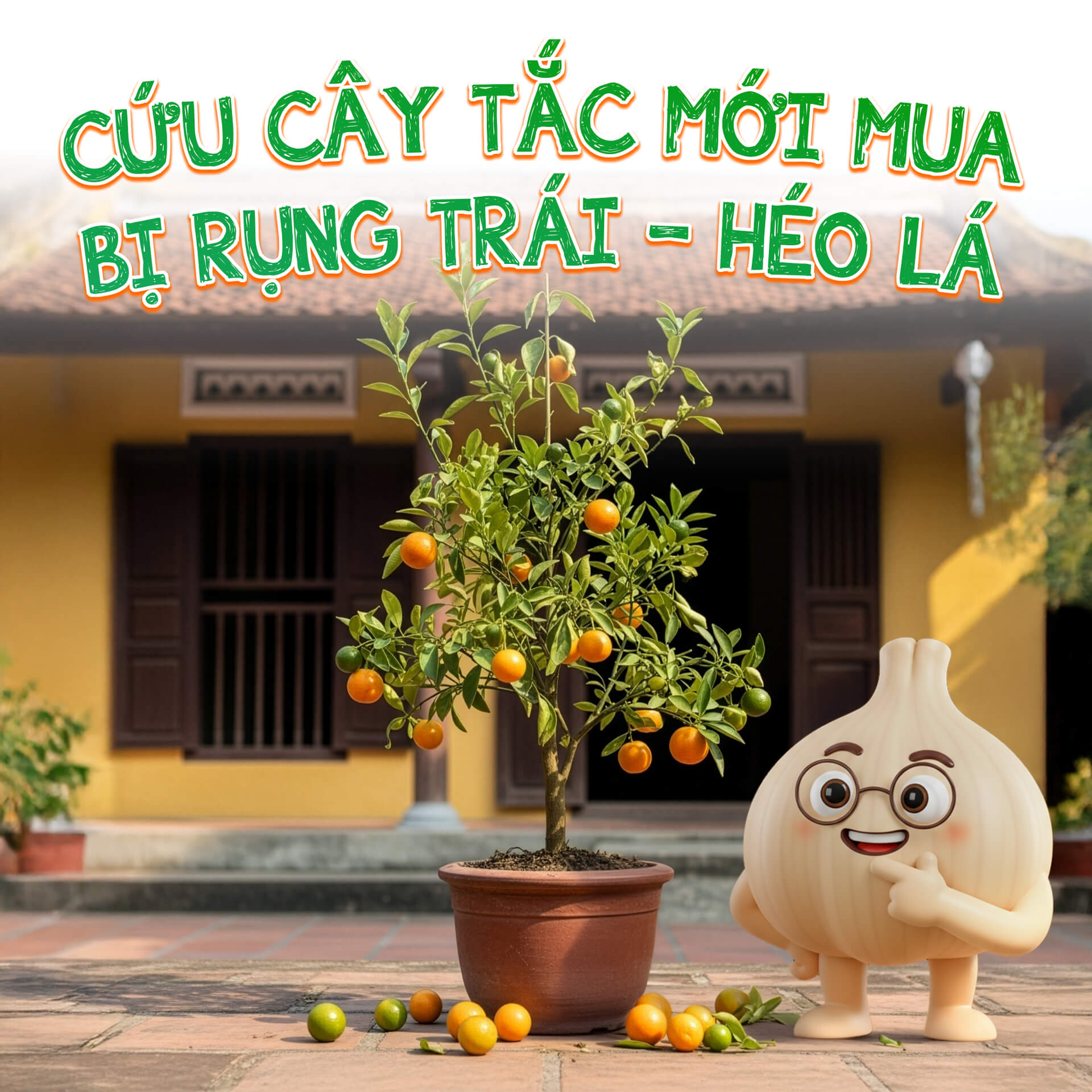  cứu cây TẮC MỚI RINH VỀ BI RỤNG TRÁI - HÉO LÁ 