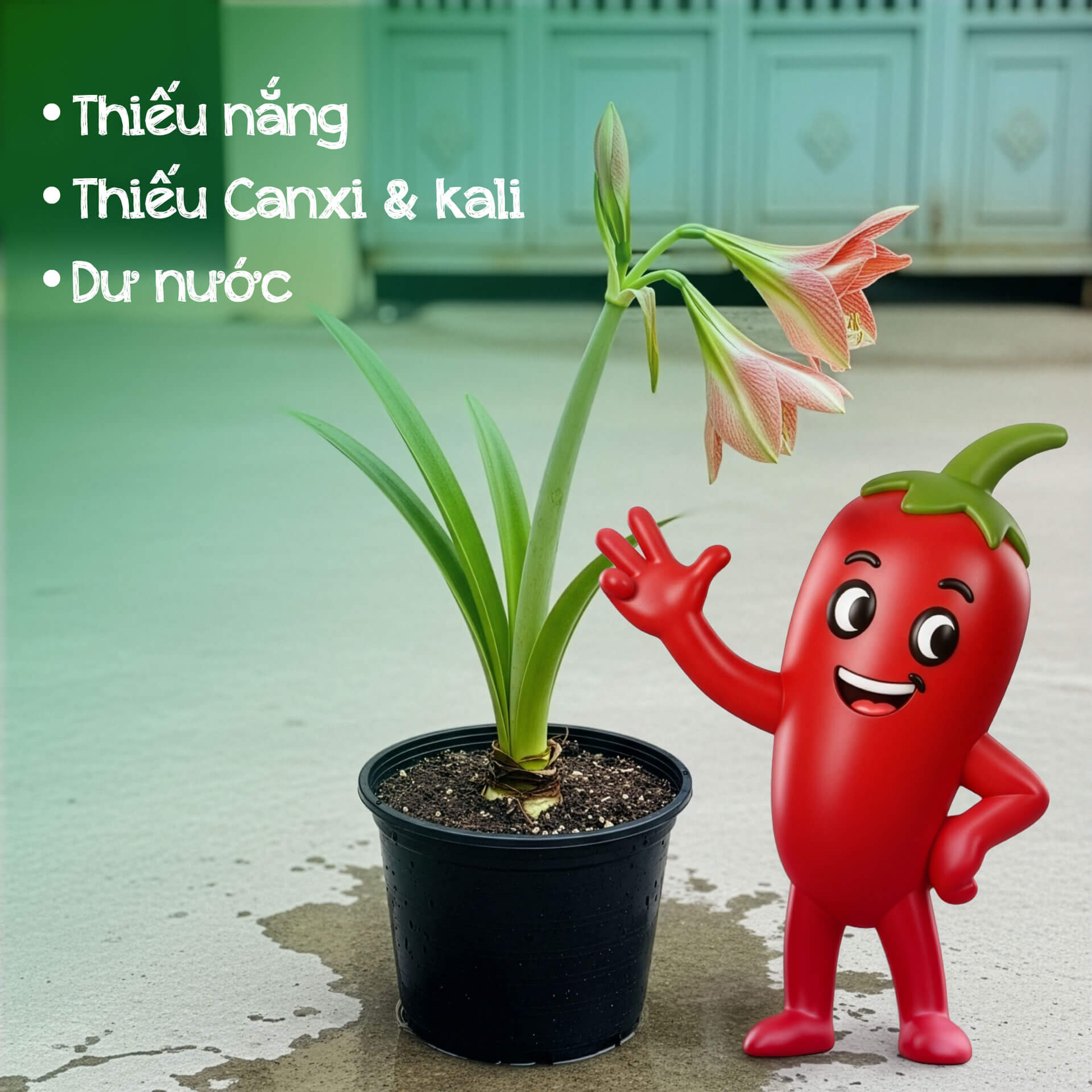 lý do huệ Tây cho bông nhăn nheo và bị gục