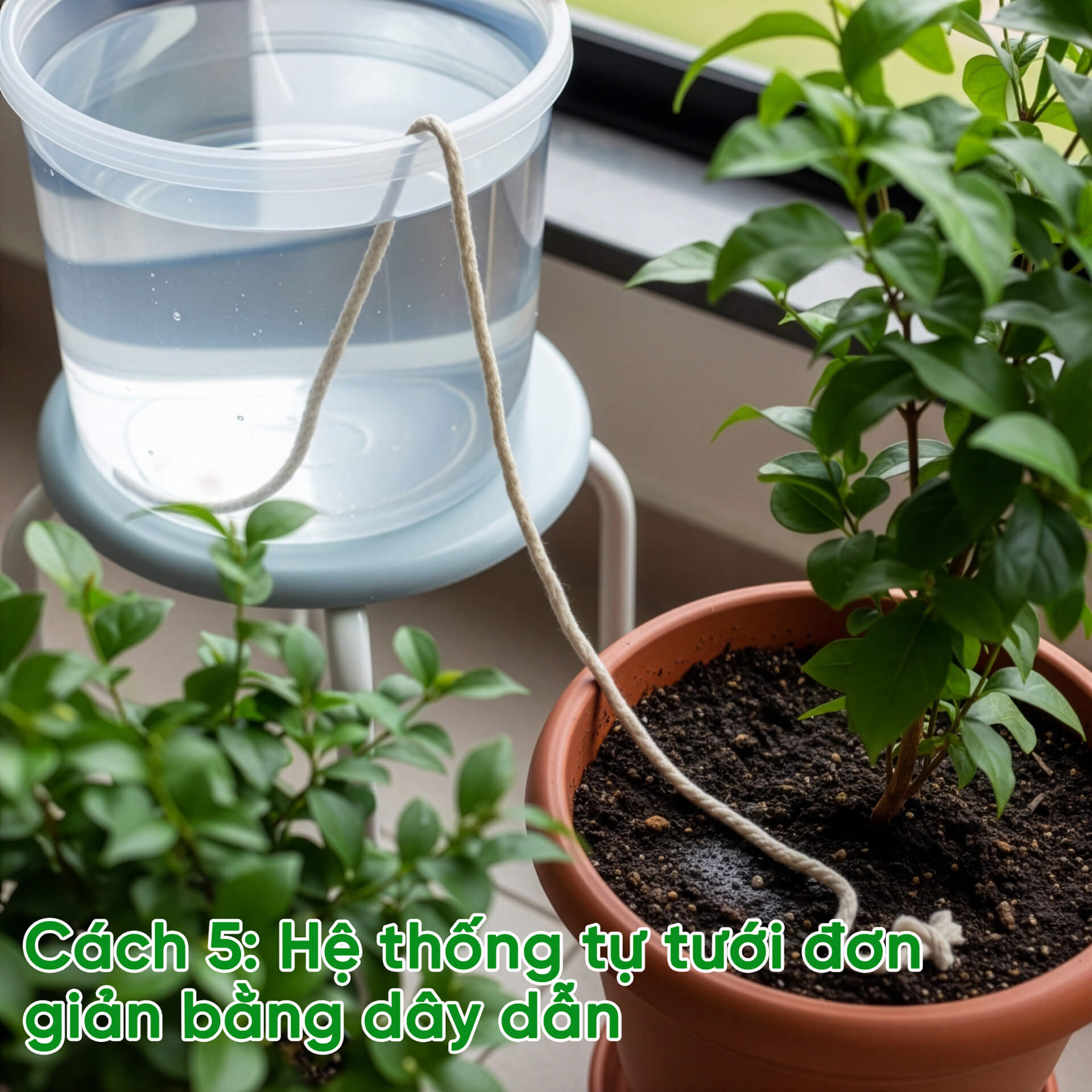 tưới nước tự động bằng dây dẫn