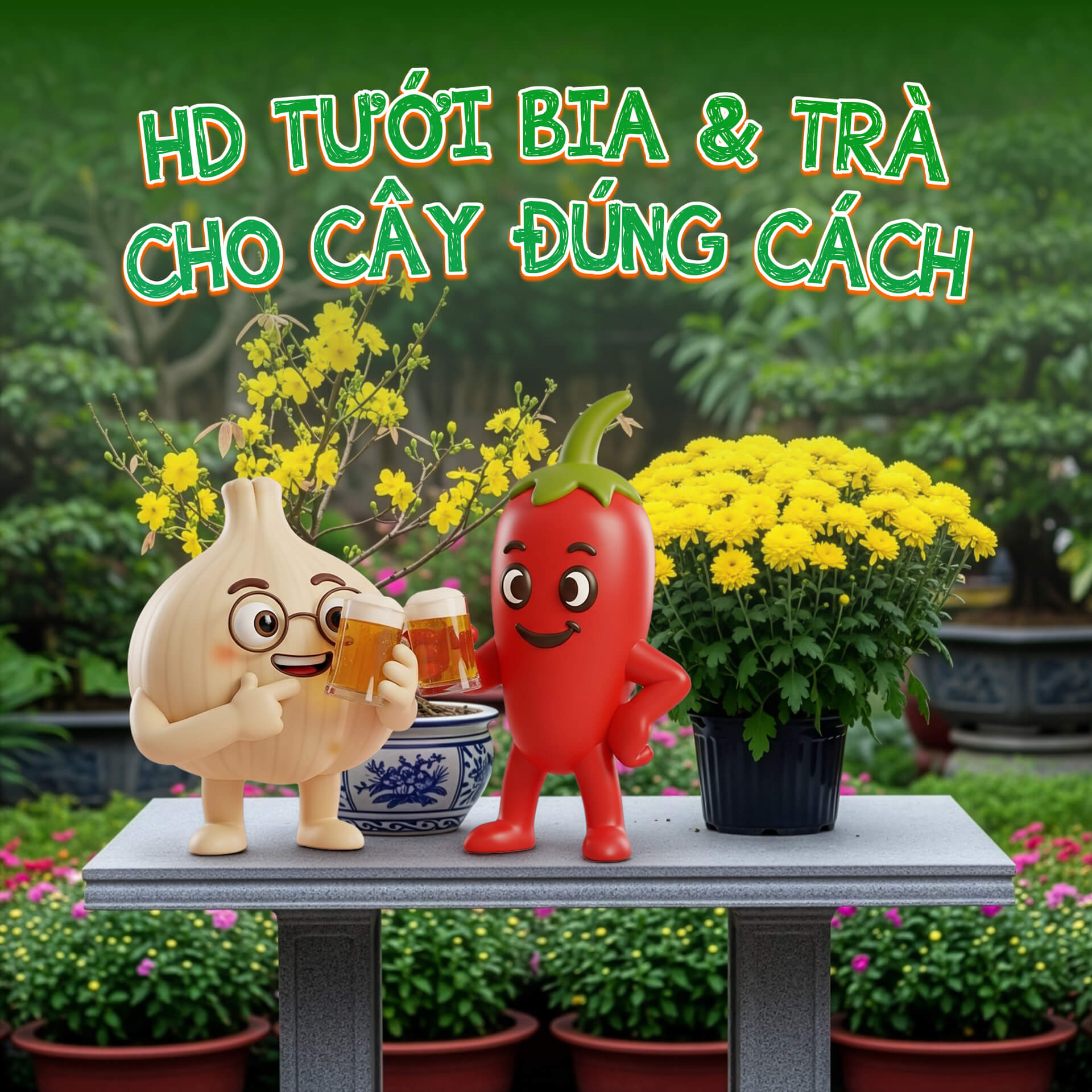 Xử lý nước trà thừa, bia thừa ngày Tết Đừng đổ vào gốc cây!