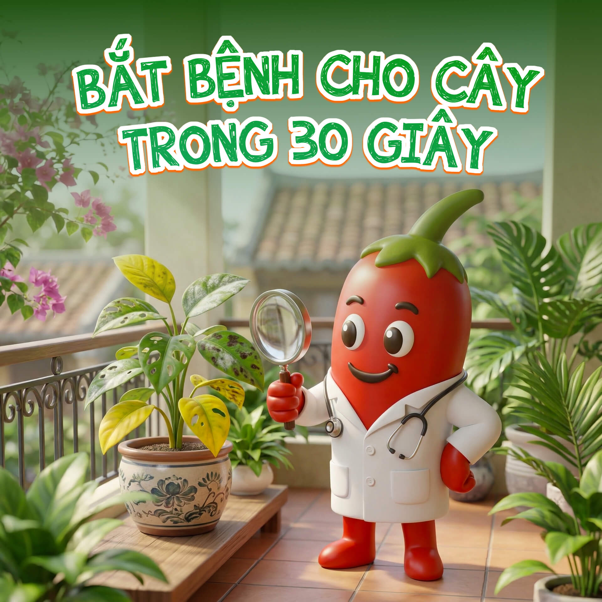 bắt bệnh cho cây trong 30 giây