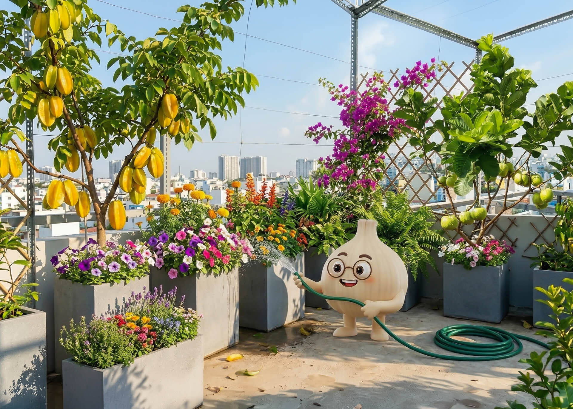 những cây ăn trái dễ trồng ở sân thượng