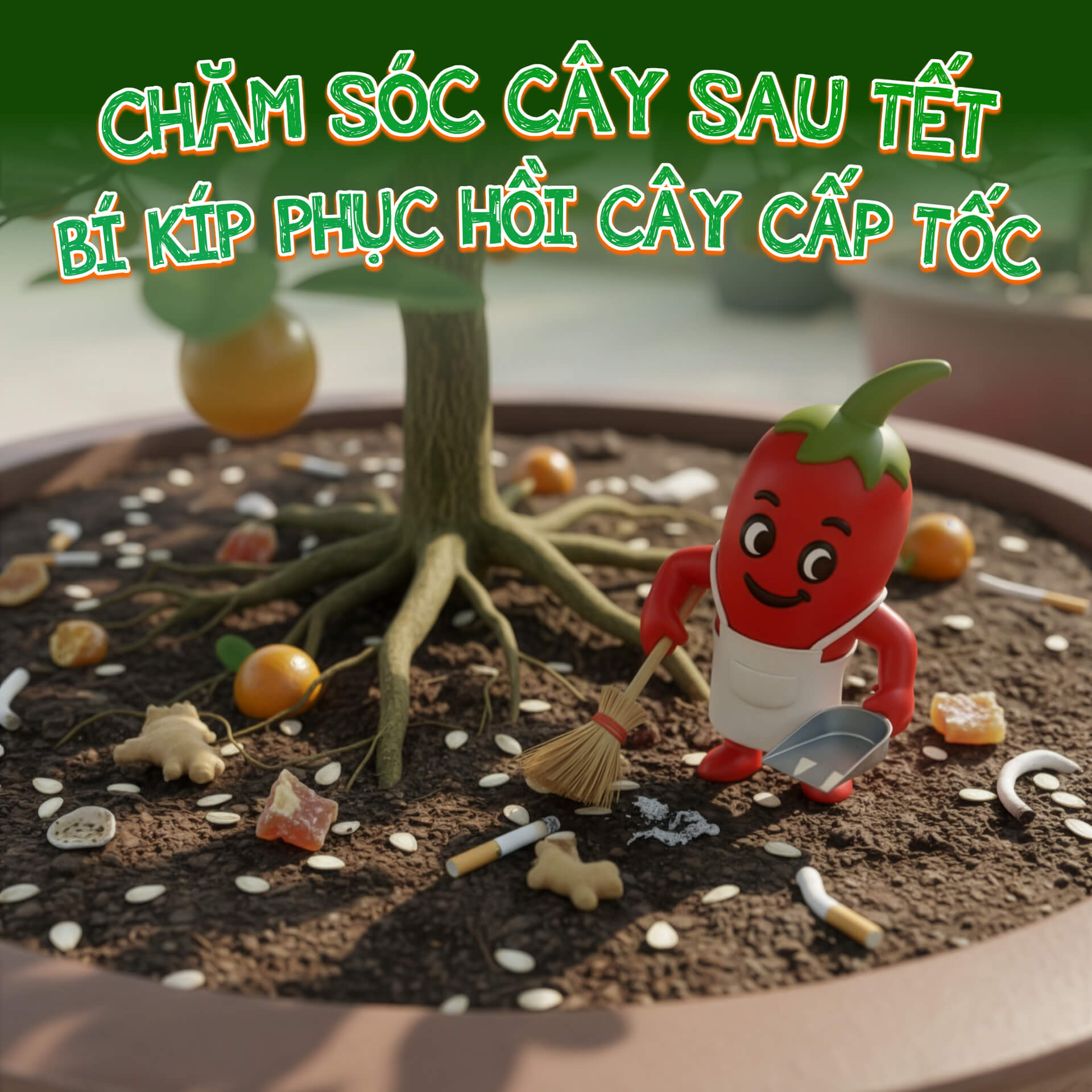 bí kíp chăm sóc cây sau tết