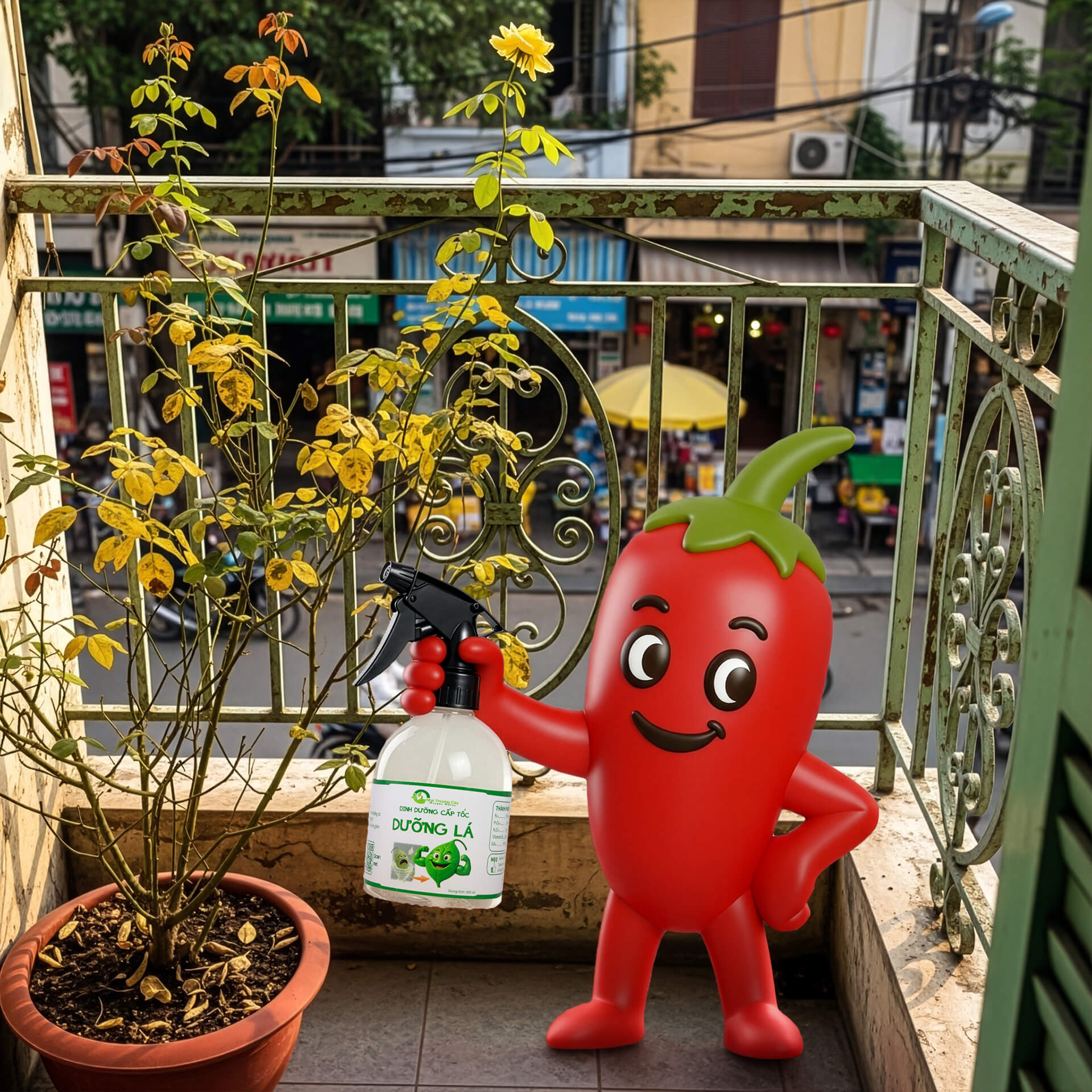 cây bị vàng lá thiếu sức sống