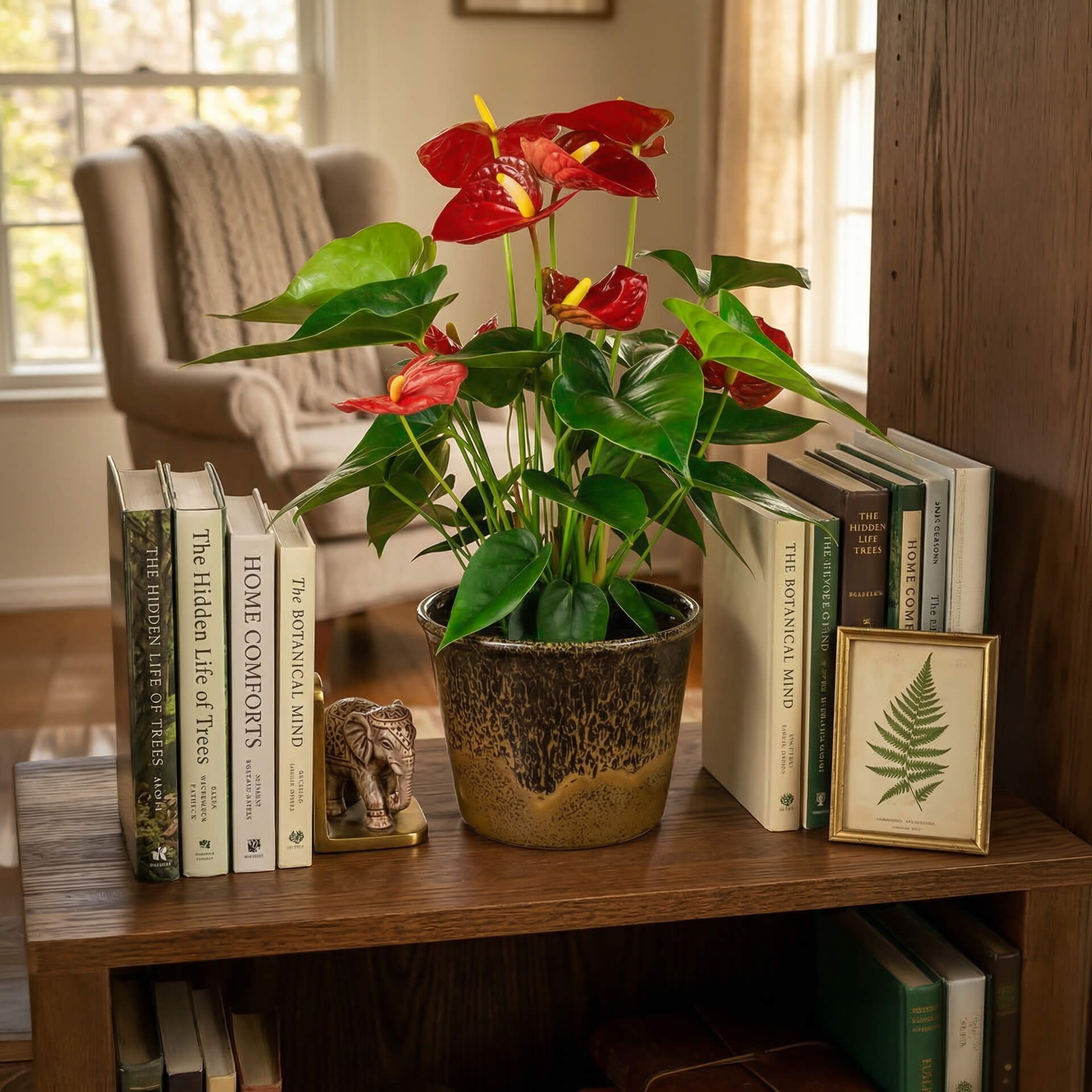 cây hồng môn có độc tính cần để xa tầm tay trẻ em và thú cưng